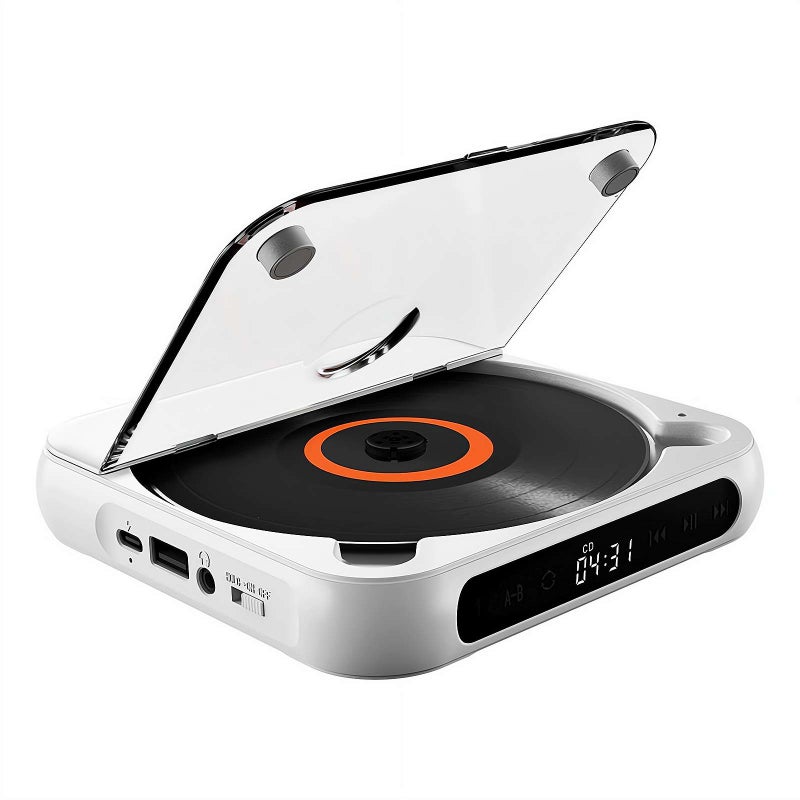 Cd Player Portable, Bluetooth Cd Player, Hi-fi Sound, Rechargeable Wireless Portable Cd Players for Travel Home Car (white) - Image 1
